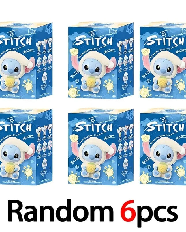 2025hot Stitch Eat Something Before Sleep Series Blind Box Plush Vinyl Toys Cute Doll Labu V3 Mystery Box Bag Pendant Decor Gift