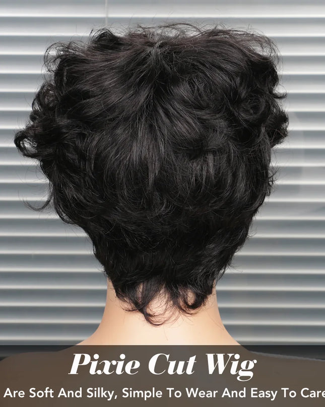 Short Human Hair Wigs for Black Women Pixie Cut Wig Human Hair Wig Glueless Wigs for Women Short Pixie Straight Human Hair Wigs