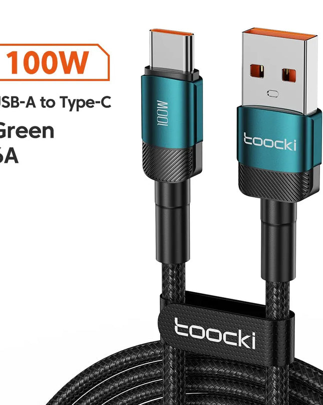 Toocki USB Type C Cable Fast Charging USB C Charger Cord For iPhone 15 14 13 12 11 Huawei P40 P30 Realme Oppo Oneplus Samsung