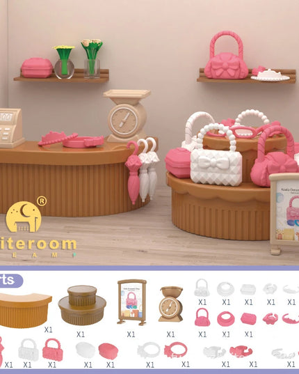 Small Dolls Mini Toys For Girls Gift Present House Accessories DIY Doll Furniture Set Bathroom Kitchen Living Room Bakery