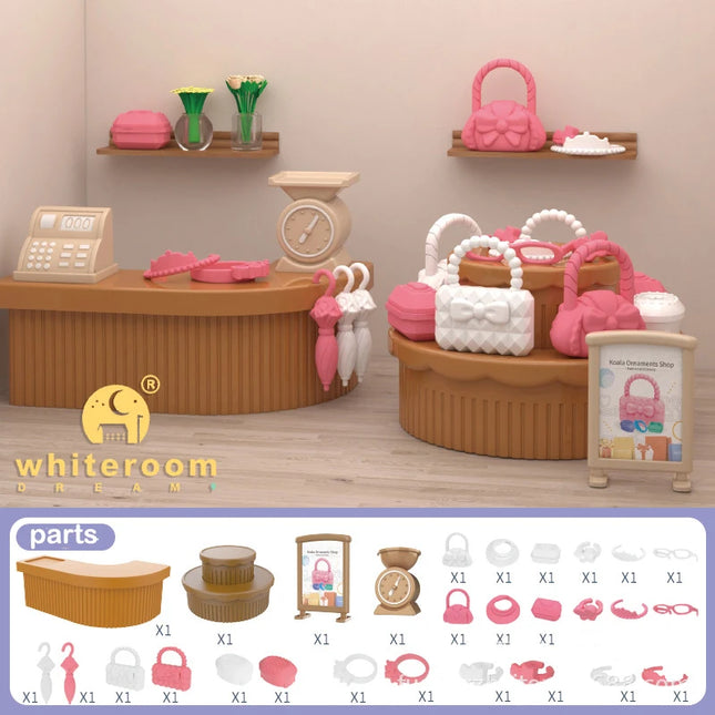 Small Dolls Mini Toys For Girls Gift Present House Accessories DIY Doll Furniture Set Bathroom Kitchen Living Room Bakery