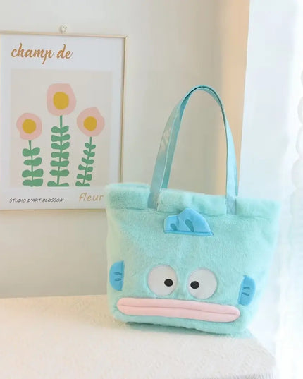 My Melody Kuromi Shoulder Bag Kawaii Japanese Style Plush Bag Pochacco Cinnamoroll HandBag Tote Package For Girl Student Gifts