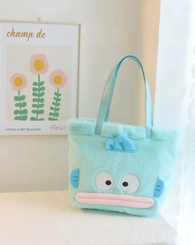 My Melody Kuromi Shoulder Bag Kawaii Japanese Style Plush Bag Pochacco Cinnamoroll HandBag Tote Package For Girl Student Gifts