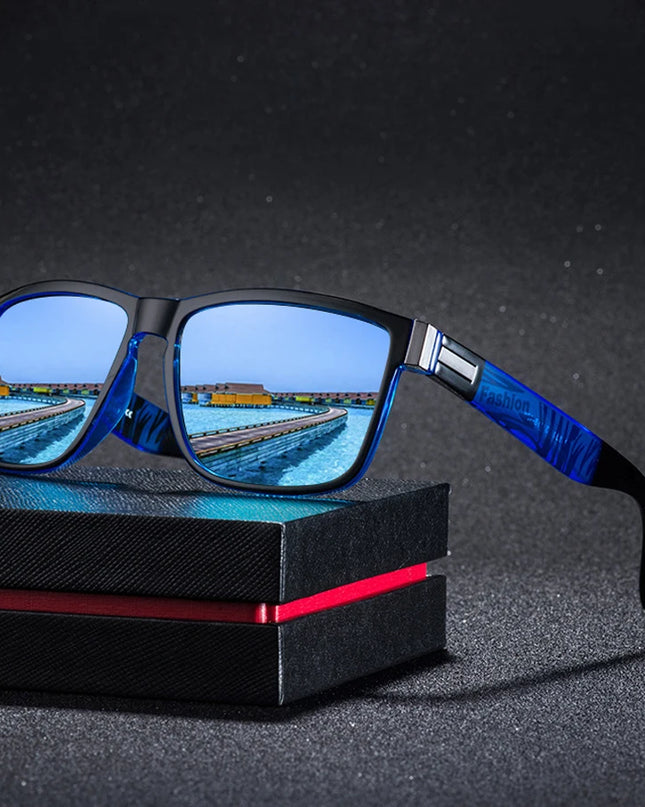 4 PCS Fashion Vintage Pattern Square Sunglasses Men Women Fishing Driving Man Luxury Brand Designer Sun Glasses UV400 Eyewear ﻿