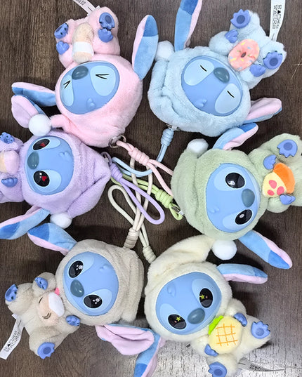 2025hot Stitch Eat Something Before Sleep Series Blind Box Plush Vinyl Toys Cute Doll Labu V3 Mystery Box Bag Pendant Decor Gift