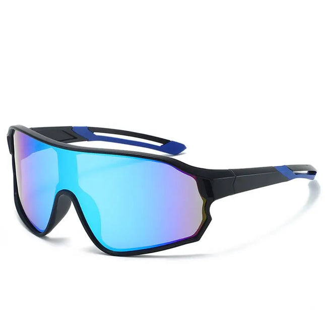 Outdoor cycling sunglasses bicycle windproof sunglasses dazzle color lens sunshade sports sunglasses