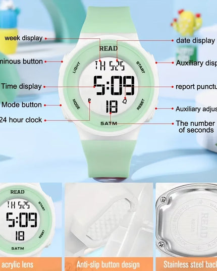 Watches for Women, Fashion Watch With High-Resolution LED Definition Display, Waterproof Multi-Function Electronic Digital Watch