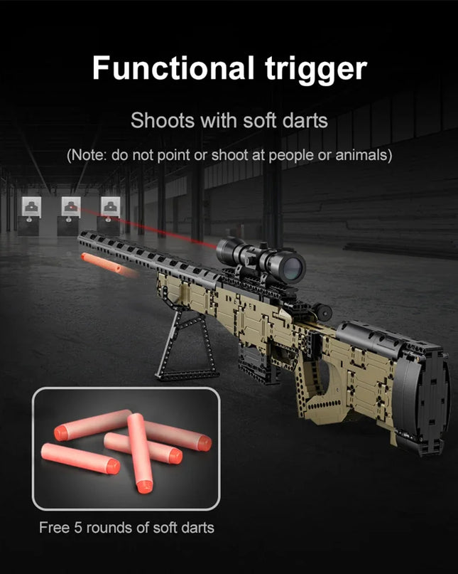 high power lens Cada City Police Military Weapon Sniper Rifle series Building Blocks WW2 For Assault Rifle Bricks Toys Kids Gift