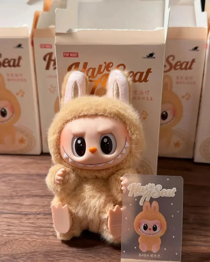 Genuine THE MONSTERS LABUBU Sitting Party Series Vinyl Plush Blind Box Figurine Surprise Hanging Birthday Gift From POP Mart