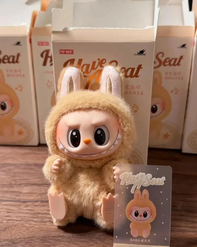 Genuine THE MONSTERS LABUBU Sitting Party Series Vinyl Plush Blind Box Figurine Surprise Hanging Birthday Gift From POP Mart