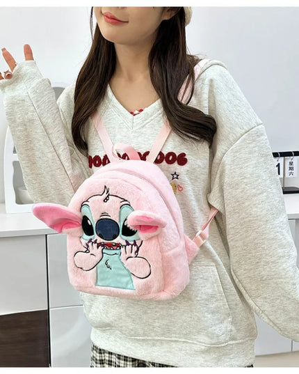 Stitch Backpack  Japanese Blue Funny Cartoon Large-Capacity Student Backpack Kindergarten Bag Kawaii Backpack