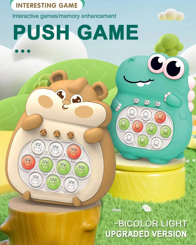 Upgraded Electronic Pop Light Fidget Toy for Children and Adults, Quick Push Game, Stress Relief, Sensory Toy, Gift