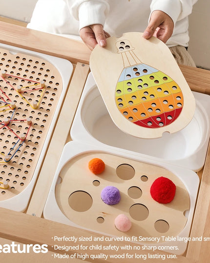 Montessori Sensory Tray Board Game,Early Educational Toys for Children Fine Motor skill Training Toys Sort Sensory Baby Toy Gift