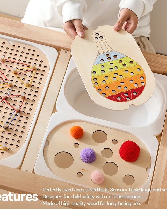 Montessori Sensory Tray Board Game,Early Educational Toys for Children Fine Motor skill Training Toys Sort Sensory Baby Toy Gift