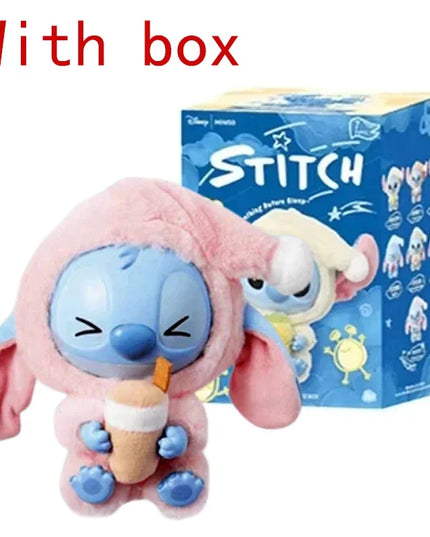 Stitch Eat Something Before Sleep Series Blind Box Plush Vinyl Toys Cute Doll Replica Mystery Box Bag Pendant Decor Gift