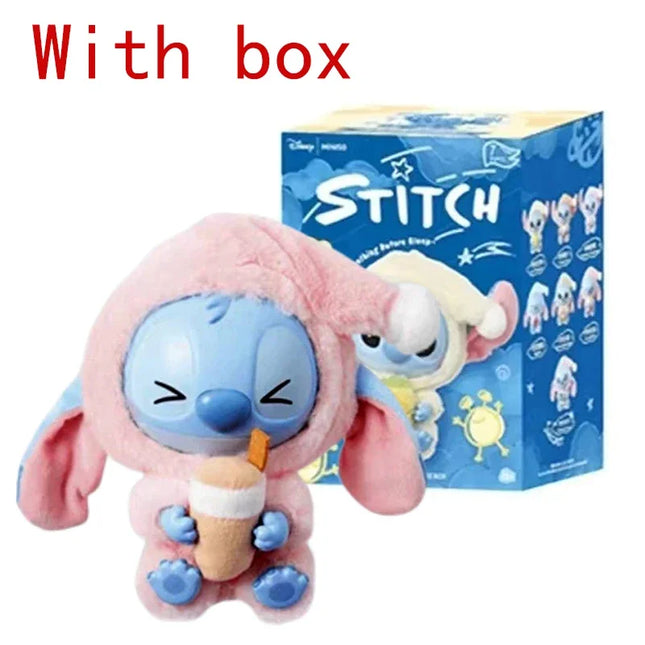 Stitch Eat Something Before Sleep Series Blind Box Plush Vinyl Toys Cute Doll Replica Mystery Box Bag Pendant Decor Gift