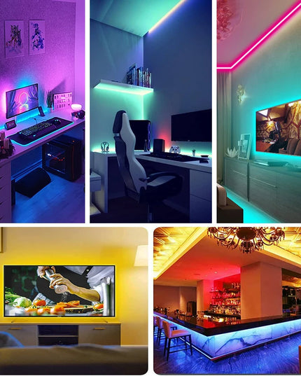 Led Strip Lights with 44 Key Remote Control 1m 5m 10m 20m RGB Tape Led Wall Room for Home Bedroom Party Decor TV Backlight