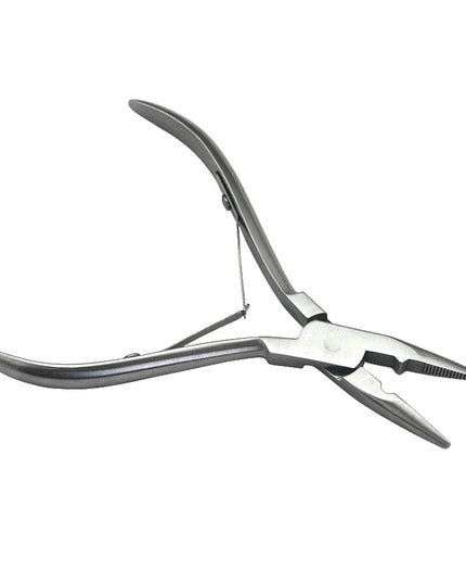 1 PC 5 inch Silver Stainless Steel Clamp Hair Extension Plier with hole Keratin Hair Extensions Ring Removal Tools