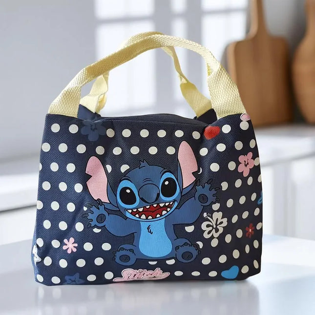 Stitch Anime Insulated Lunch Bag, Thermal Lunch Box Satchel Bag For Office, Picnic, Beach, Travel, Cute Cartoon Lunch Bag