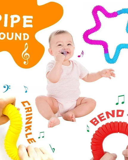 8 16 24 32 Pcs Pop Tubes Sensory Toys UrChoice Fine Motor Skills & Learning for Toddlers Fidget Toys and Party Favors for Kids