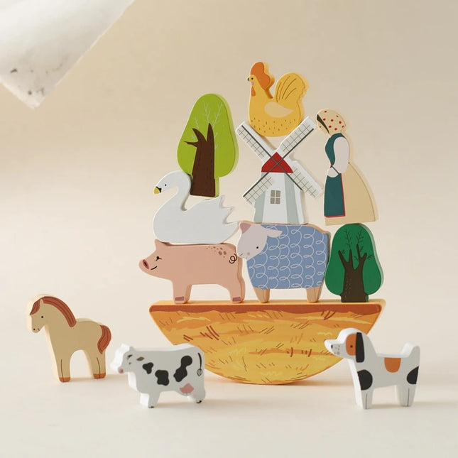 Montessori Game 1Set Of Farm Simulated Wooden Children's Toys Educational Toy Baby Room Decoration Desktop Furnishings Baby Gift