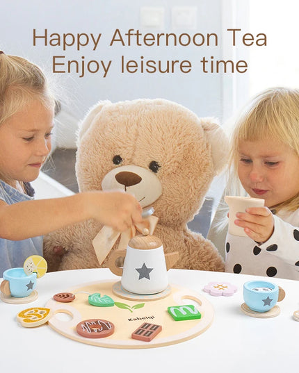 Children's simulation wooden toys, tea set sets, pretend games, baby educational toys, birthday and holiday gifts