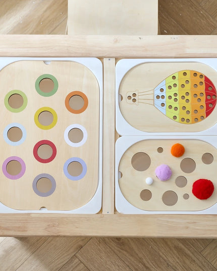 Montessori Sensory Tray Board Game,Early Educational Toys for Children Fine Motor skill Training Toys Sort Sensory Baby Toy Gift