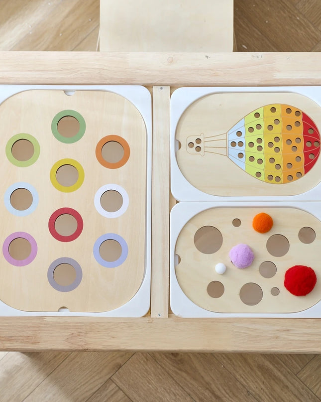 Montessori Sensory Tray Board Game,Early Educational Toys for Children Fine Motor skill Training Toys Sort Sensory Baby Toy Gift