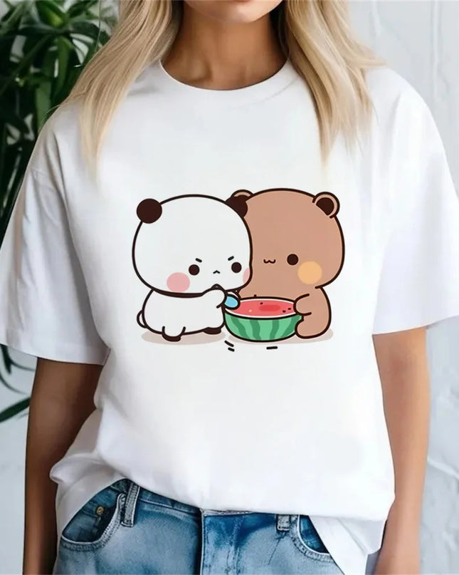 Bubu Dudu tshirt female Breathable Pastel Trendy Vintage Colorful tshirt korean clothes hip hop streetwear women 2000s Punk