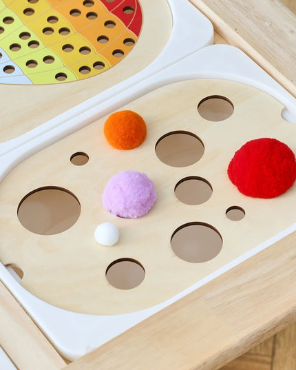 Montessori Sensory Tray Board Game,Early Educational Toys for Children Fine Motor skill Training Toys Sort Sensory Baby Toy Gift