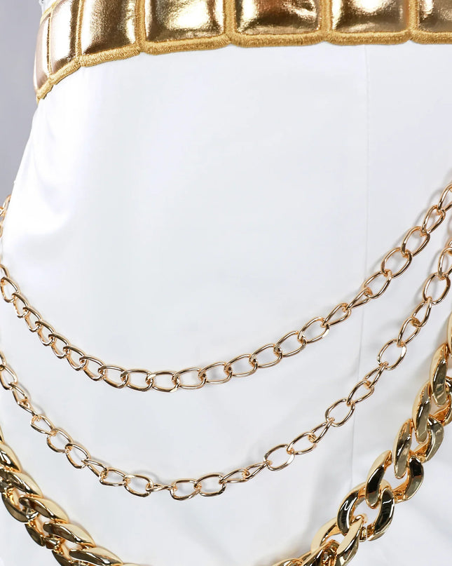 Anime Zoey Rumi Mira Cosplay Costume White PU Leather Uniform Role Play for Party Halloween Carnival Outfits