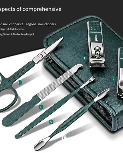 Nail Scissors Set Household High End Mens And Womens Special Nail Clippers Manicure Beauty Tools 6 Piece Portable Household