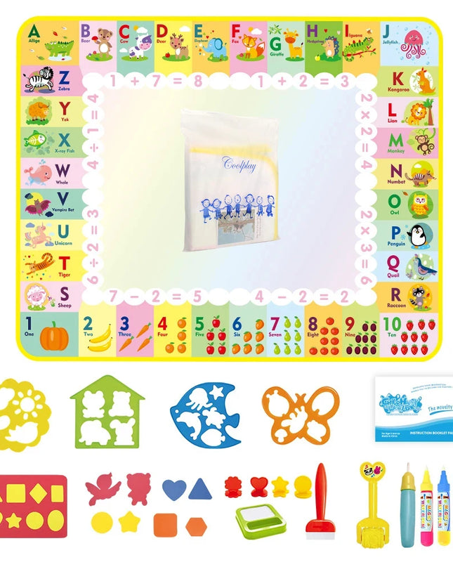 Magic Water Drawing Mat Coloring Doodle Mat with Magic Pens Educational Toys  Painting Board Montessori Toys for Kids Gifts
