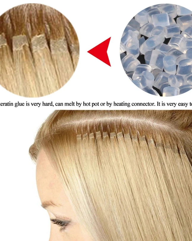 Best Quality 20/50/100/200G Italian Keratin Glue  yellow Granule/Beads/Grain  For Human Hair Extension