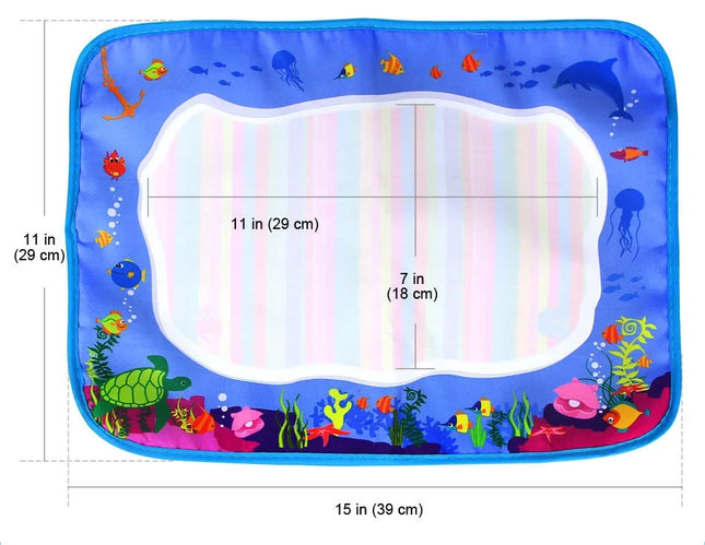 Animal Themes Rainbow Water Drawing Mat with 2 Pens Kids Water Doodle Mat Coloring Books Water Painting Rug Xmas Gift for Kids