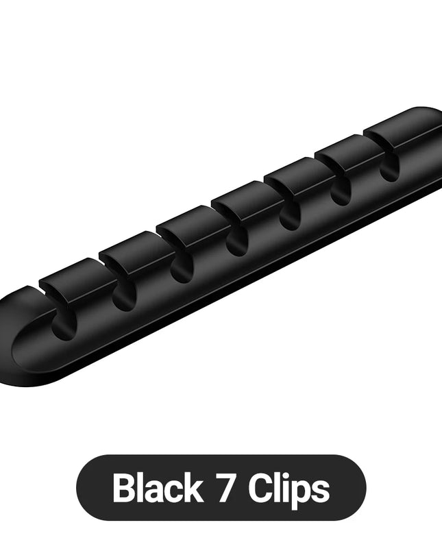 Adhesive Cable Holder Clips Cord Management Wire Organizer for Desktop USB Charging Cable Nightstand Power Cord Mouse Cable 1pc