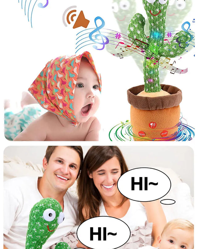 1pc Dancing Cactus Toy,Repeat Talking ,Song Speaker Wriggle Dancing Sing Talk, Plushie Stuffed ,Interaction and Decoration