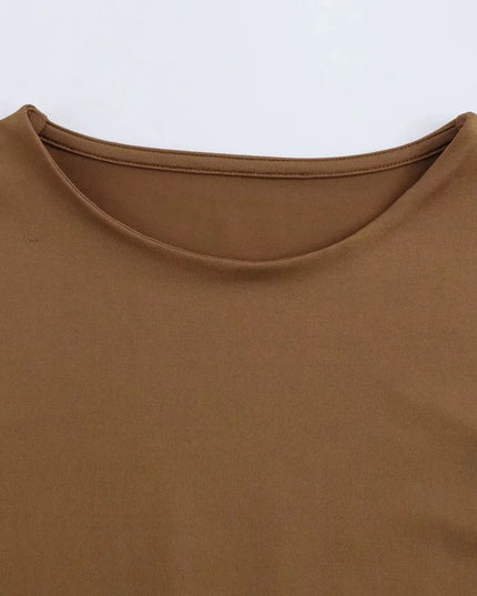 HXAO 2025 Brown Top Bodysuit Women Spring Body Sexy Women Long Sleeve Body Woman Black Spandex Bodysuit Resort Thongs Rave Oufit