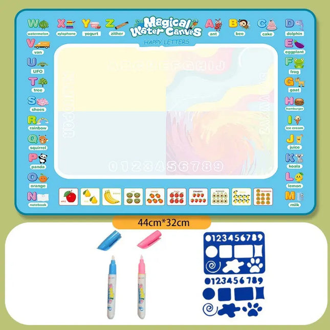 15.76"×12.6"Colorful Water Doodle Mat for Kids - Montessori Educational Toy Drawing Mat for Boys And Girls Age 3-8 Toddler Gift