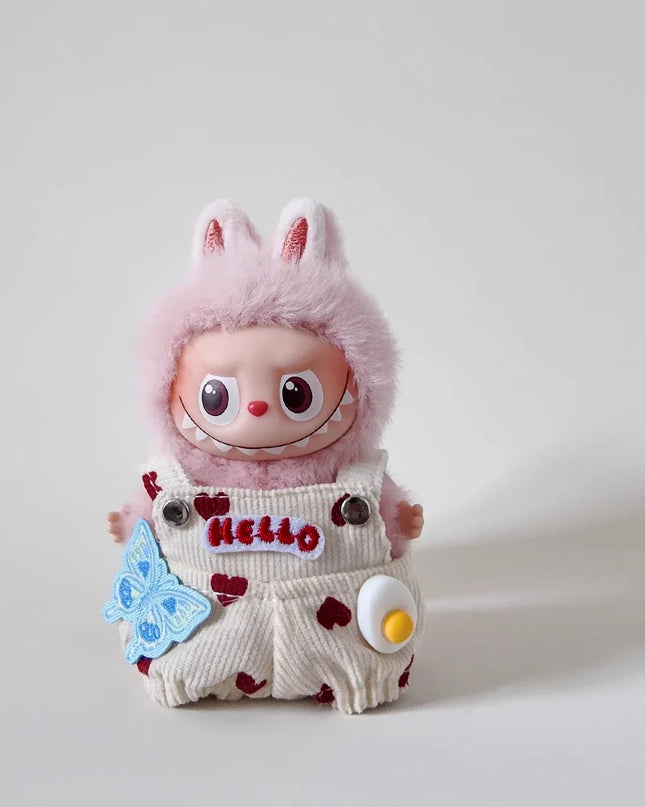 Cute Love overalls For mini labubu clothing Labubu 4.0 The Monsters Pin for Love Series doll outfit Accessories toy gifts