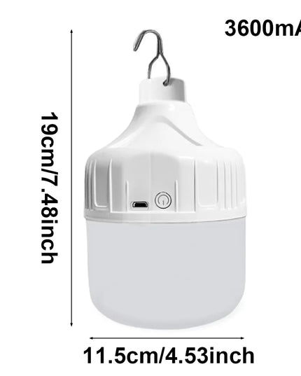 Portable USB Rechargeable LED Pendant Light High Brightness Waterproof Outdoor Lamp for Camping Fishing Emergency Night Lighting