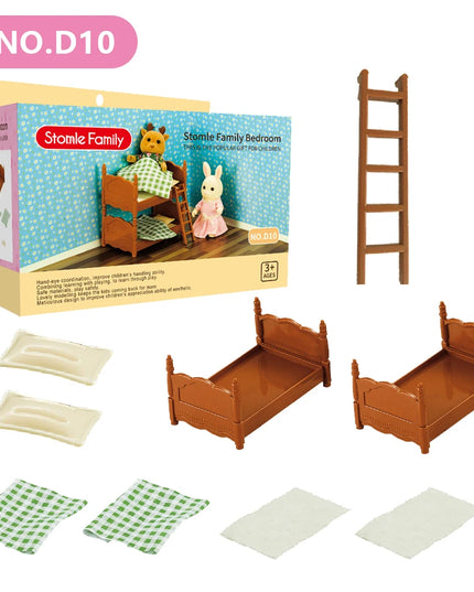 Toys Doll 1:12 Forest Family Montessori Kitchen Compatible Miniature Dollhouse Kitchen Accessories Furniture Pretend Play Gifts