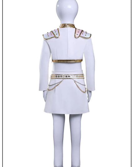 IN STOCK Rumi Mira Zoey White Leather Singing Suit Costume Set Halloween Carnival Role Play Party For Girls