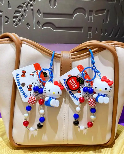 New Hello Kitty Creative Keychain Backpack Pendant Car Interior Couple Accessories Cartoon Decoration Children's Birthday Gift