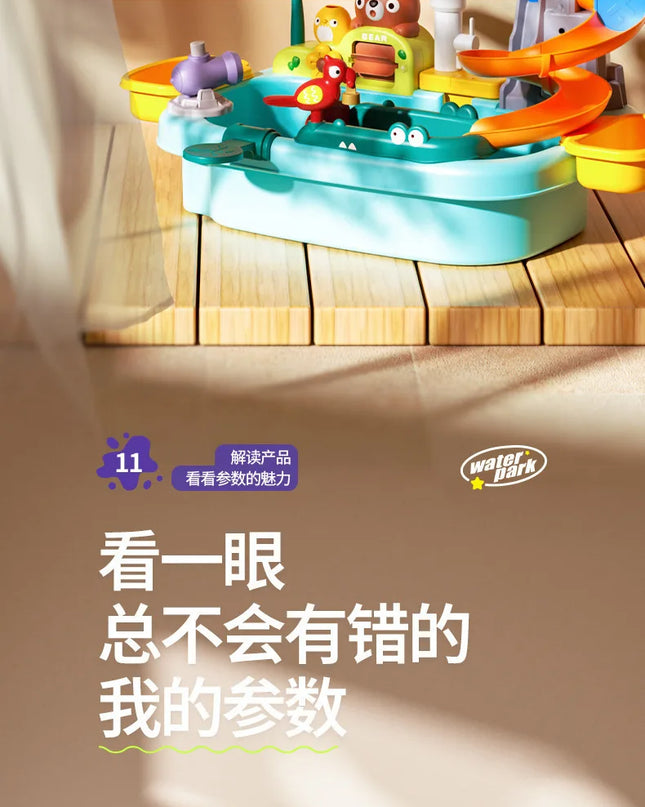 Children's kitchen toys electric fun water play water wash basin fishing dishwashing home role-playing baby early education toy