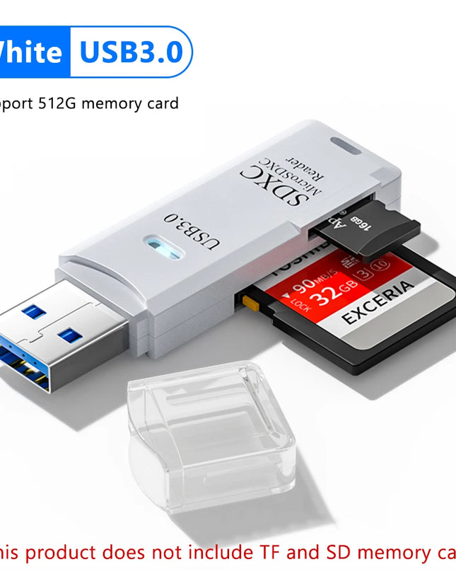 2 in 1 USB 3.0 Card Reader Micro TF sd card Reader usb adapter High Speed Cardreader TF Memory card For PC Laptop Accessories