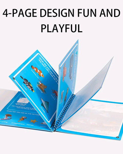 Magical Book Water Drawing Montessori Toys Reusable Coloring Book Magic Water Drawing Book Sensory Early Education for Children