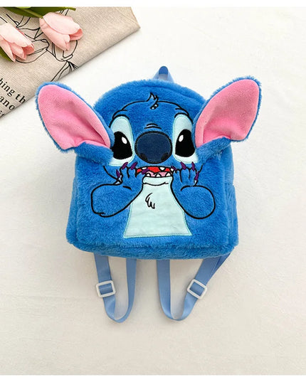 Stitch Backpack  Japanese Blue Funny Cartoon Large-Capacity Student Backpack Kindergarten Bag Kawaii Backpack