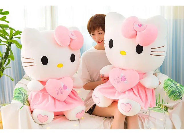 Hello Kitty Plush Stuffed Toys 25-55cm Cute Anime Cartoon Soft Pillow Doll For Children Birthday Xmas Gifts