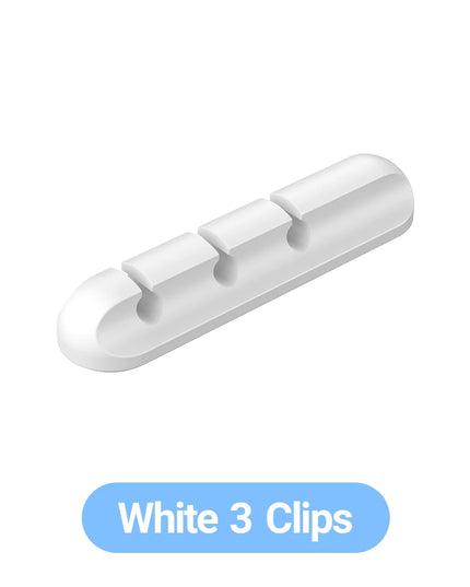 Adhesive Cable Holder Clips Cord Management Wire Organizer for Desktop USB Charging Cable Nightstand Power Cord Mouse Cable 1pc